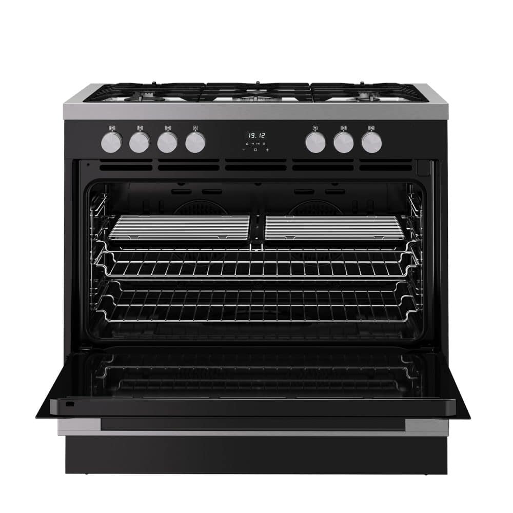Vision single oven 90 DF Zwart Zilver - Afbeelding 2