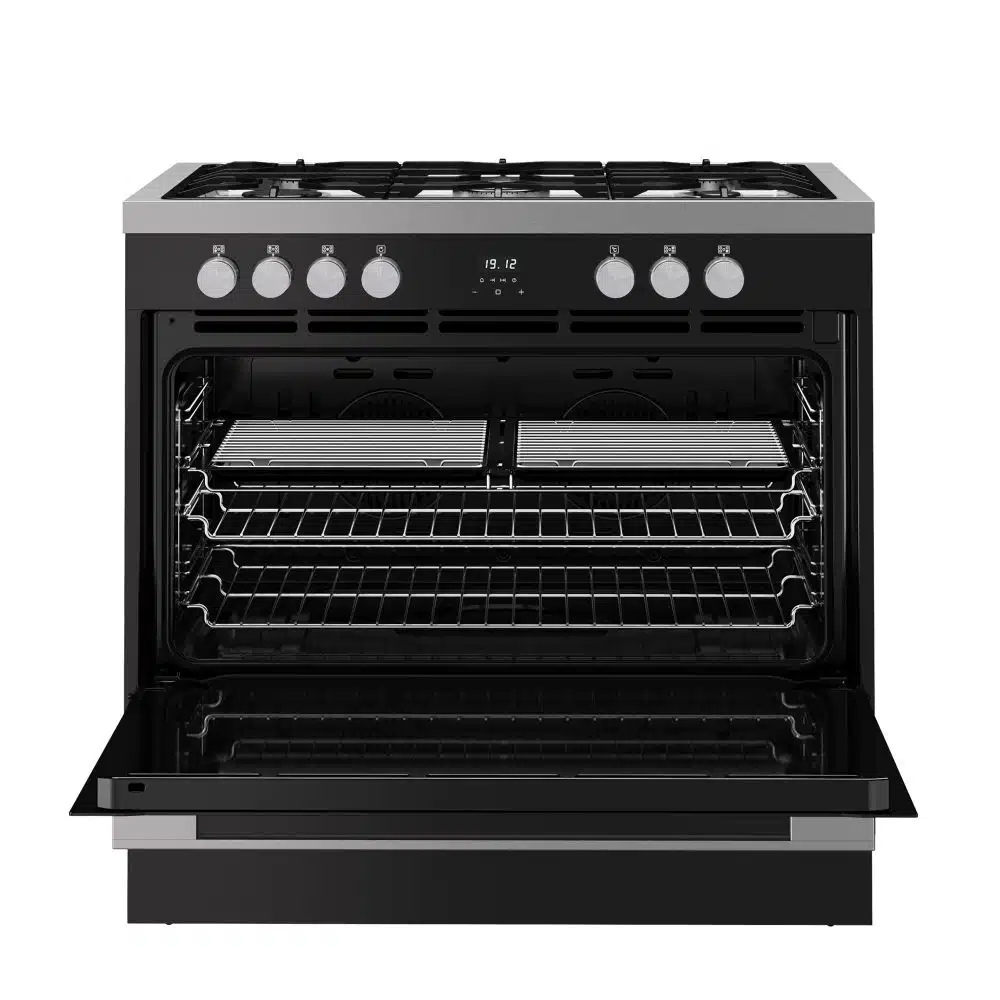 Vision single oven 90 DF Zwart Zilver - Afbeelding 2