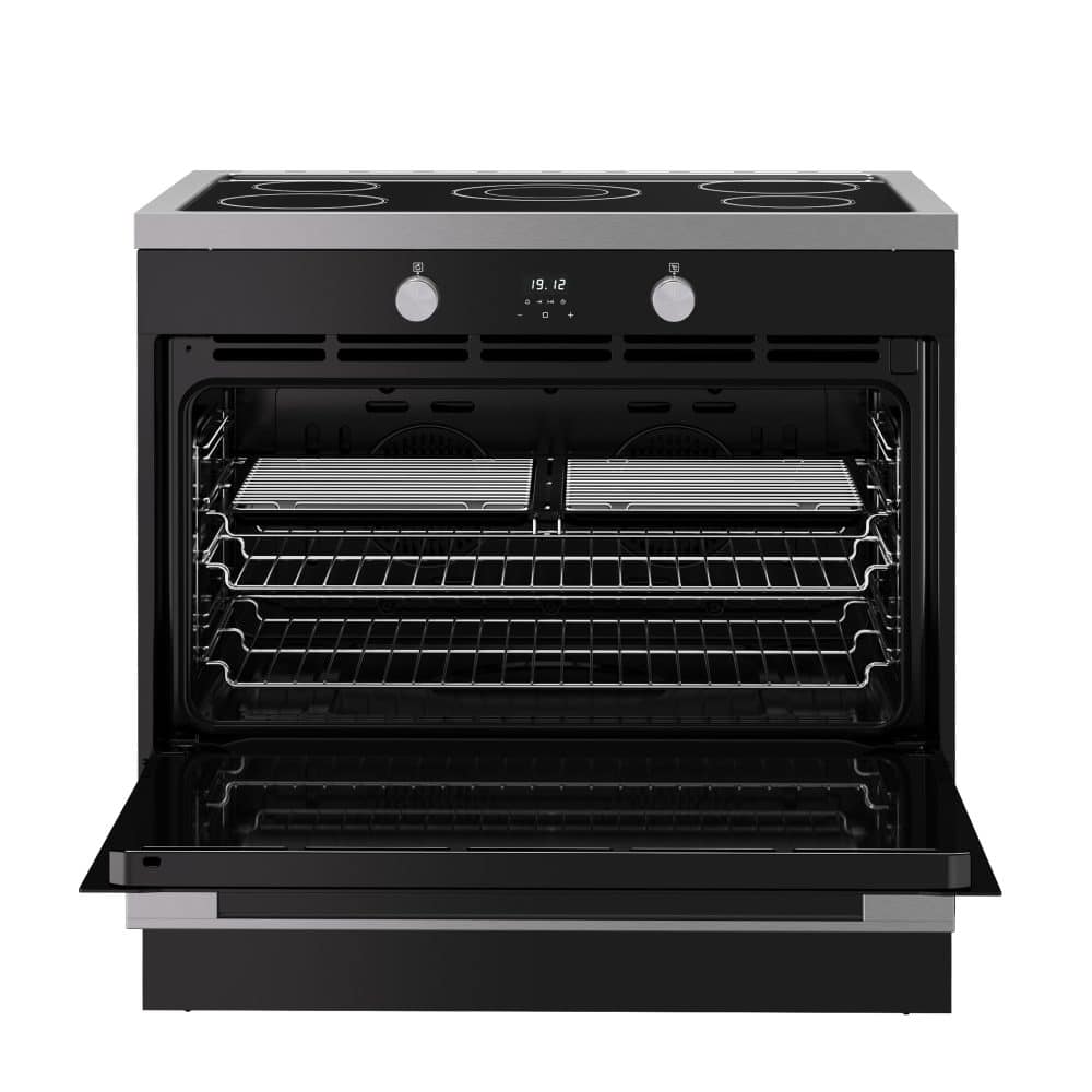 Vision single oven 90 Ei Zwart Zilver - Afbeelding 2