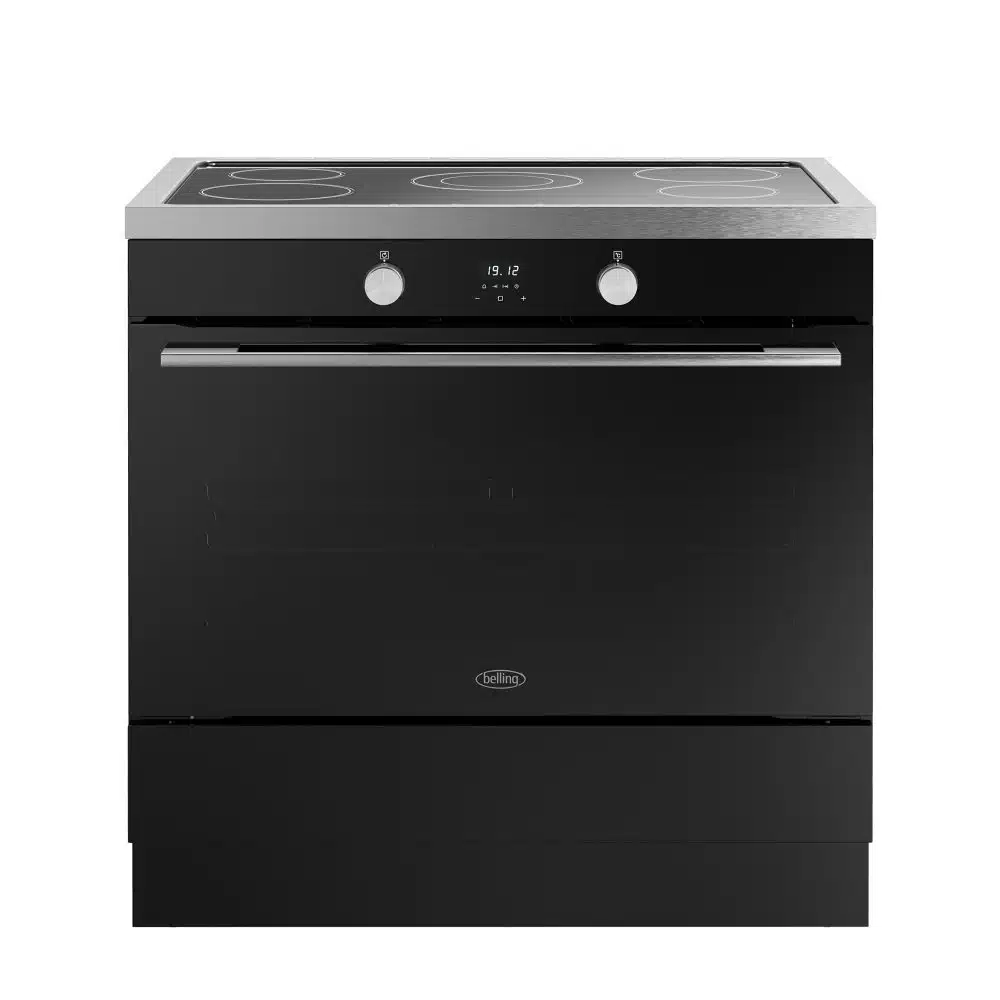 Vision single oven 90 Ei Zwart Zilver
